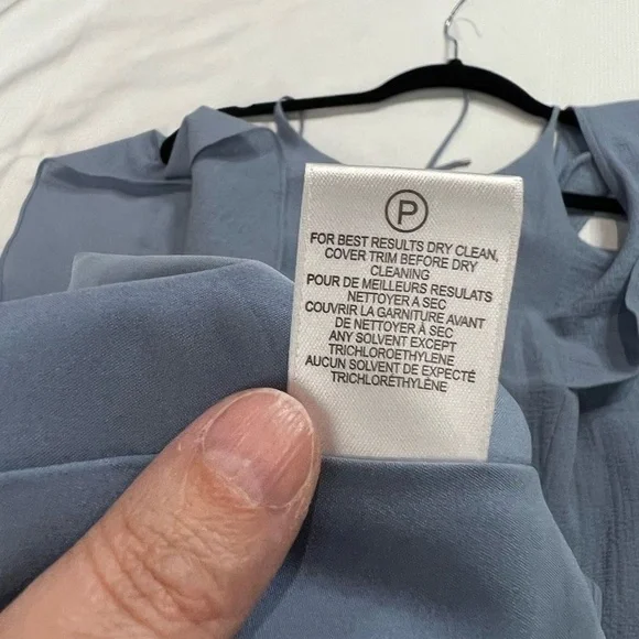 H by Halston Light Blue Open Back Off the Shoulder Dress - Picture 13 of 13